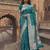 Rama color smart and elegant partywear designer woven art silk saree