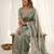 Green color smart frendy satin fabric bollywood style ceremonial saree