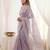 Lavender color smart frendy satin fabric bollywood style ceremonial saree