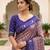 Grey color patola silk saree with special woven meenakari jacquard designer saree