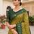 Mahendi color patola silk saree with special woven meenakari jacquard designer saree