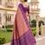Onion color patola silk saree with special woven meenakari jacquard designer saree