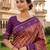 Onion color patola silk saree with special woven meenakari jacquard designer saree