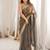 Grey color fendy satin fabric beautiful sequins embroidered ceremonial saree