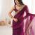 Maroon color fendy satin fabric beautiful sequins embroidered ceremonial saree
