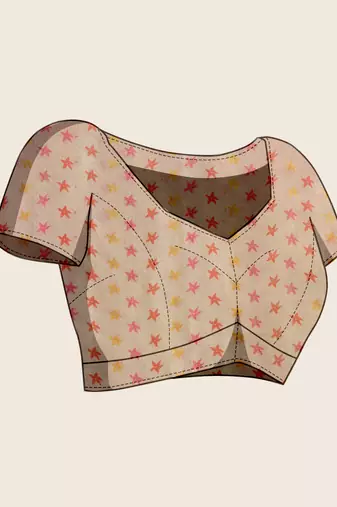 Beige color smart and beautiful linen printed casual saree