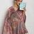 Pink color smart and beautiful linen printed casual saree