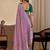 Purple color smart art silk saree with embroidered work and table printed bandhej traditonal saree