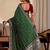 Green color smart art silk saree with embroidered work and table printed bandhej traditonal saree