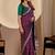 Wine color smart art silk saree with embroidered work and table printed bandhej traditonal saree
