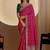 Pink color smart art silk saree with embroidered work and table printed bandhej traditonal saree