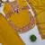 Yellow georgette embroidered kurta farshi set with dupatta