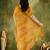 Yellow color chiffon fabric designer printed ready to wear ethnic party saree