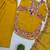 Yellow georgette embroidered kurta farshi set with dupatta