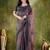 Purple color chiffon fabric designer printed ready to wear ethnic party saree