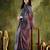 Purple color chiffon fabric designer printed ready to wear ethnic party saree