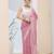 Pink color chiffon fabric designer printed ready to wear ethnic party saree