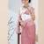 Pink color chiffon fabric designer printed ready to wear ethnic party saree