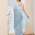 Sky blue color chiffon fabric designer printed ready to wear ethnic party saree