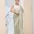 Pista color chiffon fabric designer printed ready to wear ethnic party saree