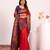 Red color tissue silk ethnic partywear paithani pallu designer saree