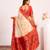 White color tissue silk ethnic partywear paithani pallu designer saree
