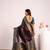 Wine color tissue silk ethnic partywear paithani pallu designer saree