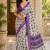 Purple color smart and ethnic linen silk floral printed saree