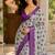 Purple color smart and ethnic linen silk floral printed saree