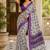 Purple color smart and ethnic linen silk floral printed saree