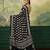 Black color beautiful chinon silk saree with smart print designer and mirror work