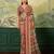 Multicolor elegant crepe silk saree with designer print design and trendy mirror work