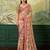 Multicolor elegant crepe silk saree with designer print design and trendy mirror work