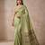 Pista color cotton silk woven designer ethnic partywear saree