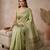Pista color cotton silk woven designer ethnic partywear saree