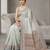 Grey color cotton silk woven designer ethnic partywear saree
