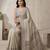 Off white color cotton silk woven designer ethnic partywear saree