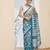Mahendi color silk blend fabric designer printed ready to wear saree