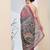 Multi color silk blend fabric designer printed ready to wear saree