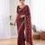 Maroon color elegant space silk fabric rich looks embroidered saree