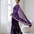 Purple color elegant space silk fabric rich looks embroidered saree