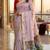 Lavender color smart and rich looks cotton silk traditional saree