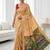 Orange color smart and rich looks cotton silk traditional saree