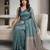 Blue color cotton silk fabric woven designer ethnic festive saree