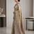 Beige color cotton silk fabric woven designer ethnic festive saree
