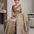 Beige color cotton silk fabric woven designer ethnic festive saree