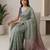 Green color cotton silk fabric woven designer ethnic festive saree