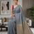 Grey color cotton silk fabric woven designer ethnic festive saree