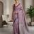 Pink color cotton silk fabric woven designer ethnic festive saree