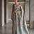 Silver grey color cotton silk fabric woven designer ethnic festive saree